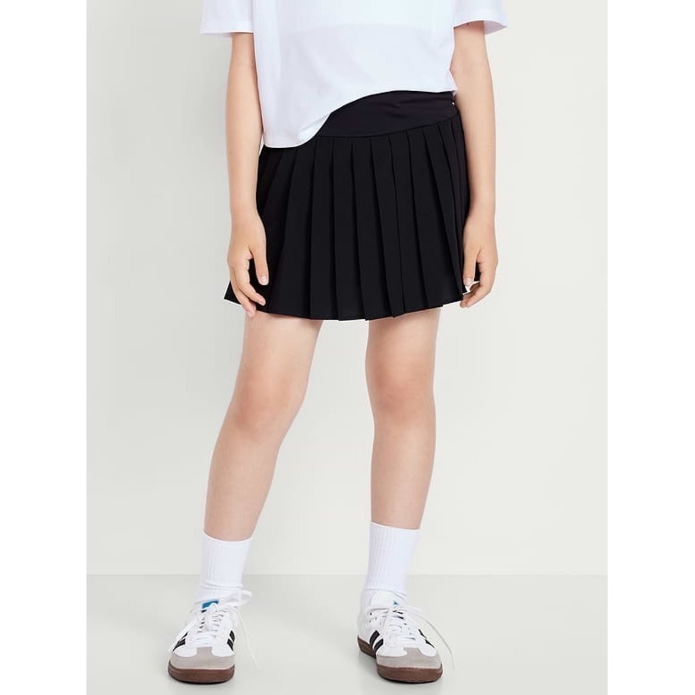 Old Navy Girls Black Pleated Go-Dry Athletic Skort Size M 8 Tennis Skirt